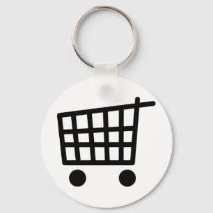 black shopping trolley key ring