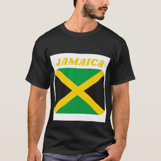 Black Short Sleeve Jamaican Flag T-Shirt