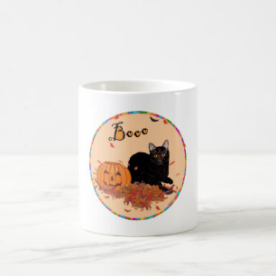 Black Shorthair Cat Halloween Coffee Mug