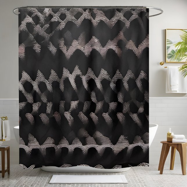 Black Shower Curtain Tribal Design (Creator Uploaded)
