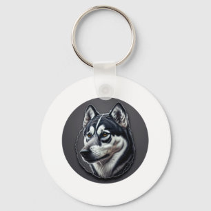 Black Siberian Key Ring
