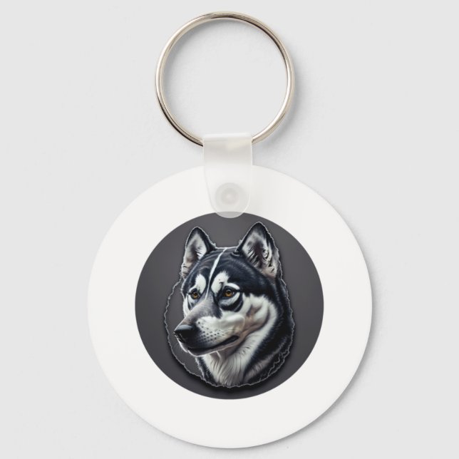 Black Siberian Key Ring (Front)