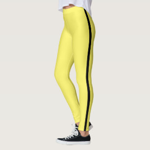 Black Side Stripe Yellow Leggings Choose Colours