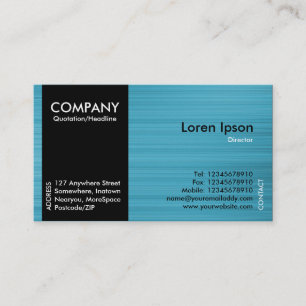 Black SideBand - Light Blue Brushed Tex Business Card