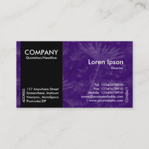 Black SideBand - Violet Dandylion Shadow Tex Business Card