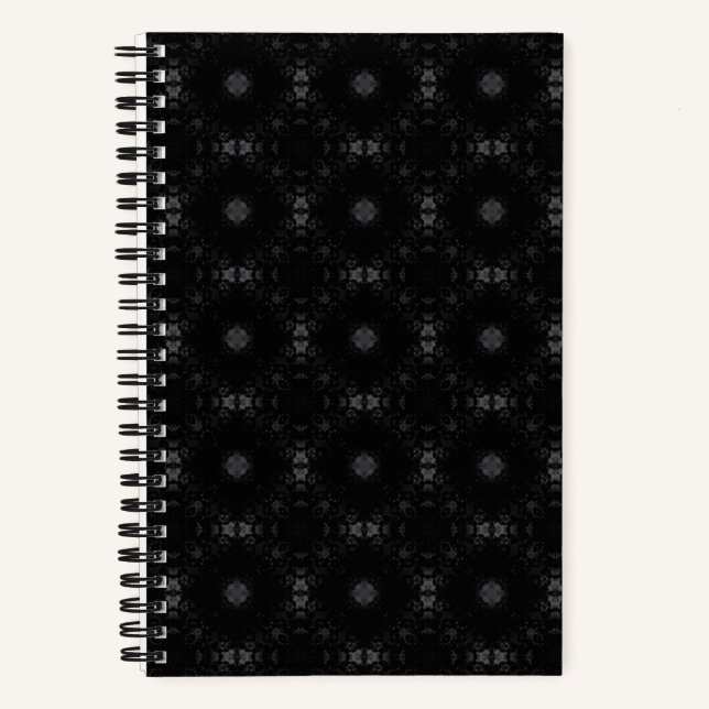 Black Signature Pattern  Notebook (Front)