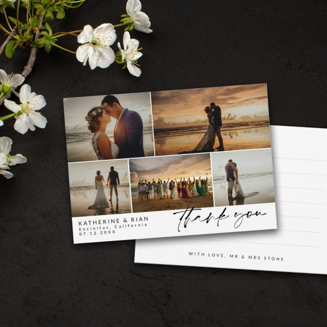 Black Signature Script Wedding Photos Thank You (Creator Uploaded)
