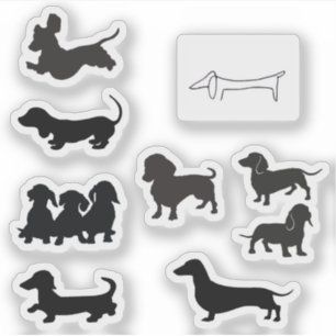 Black Silhouette Dachshund