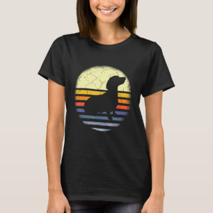 Black Silhouette Dachshund Long Pet Colour Palette T-Shirt