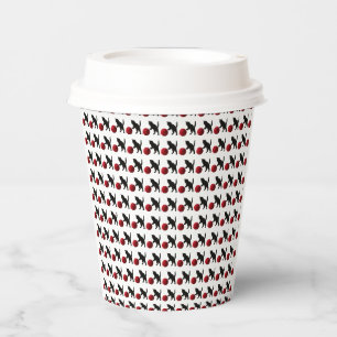 Black Silhouette Kitty, with red wool Ball (Multi) Paper Cups