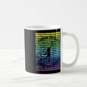 Black Silhouette Of A Basketball Player Against Th Coffee Mug