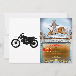 Black silhouette of bike - Choose background colou Invitation