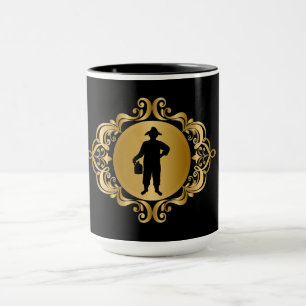 Black Silhouette of Moonshiner Mug