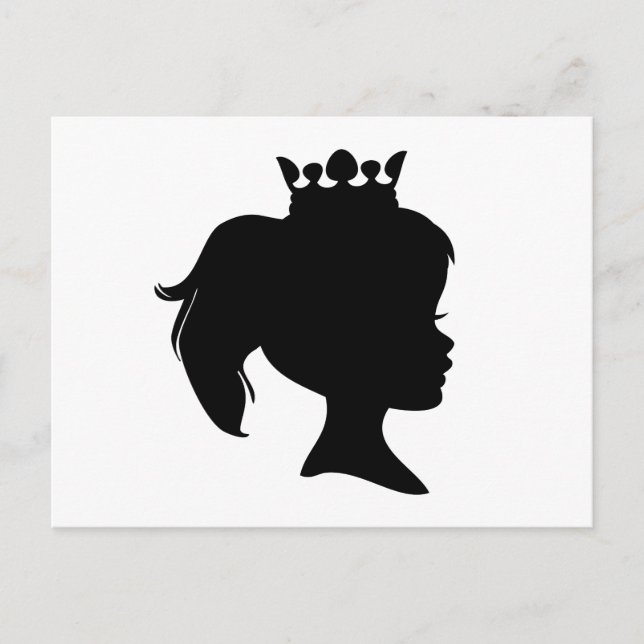 Black Silhouette Princess T-shirts and Gifts Postcard (Front)