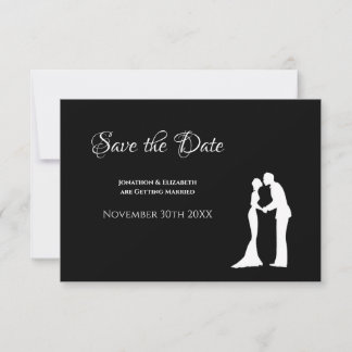 Black Silhouette Save the Date