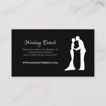 Black Silhouette Wedding Details