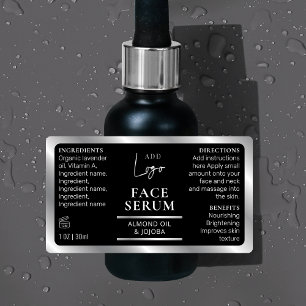 Black Silver 1 OZ 30ml Cosmetic Bottle Waterproof