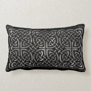 Black & Silver Celtic DECOR Lumbar Cushion