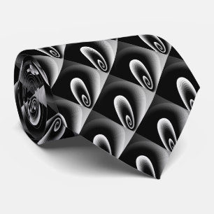 Black Silver COOL Modern Pattern  Tie