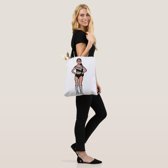 Black Silver Dancer #2 Tote Bag (On Model)