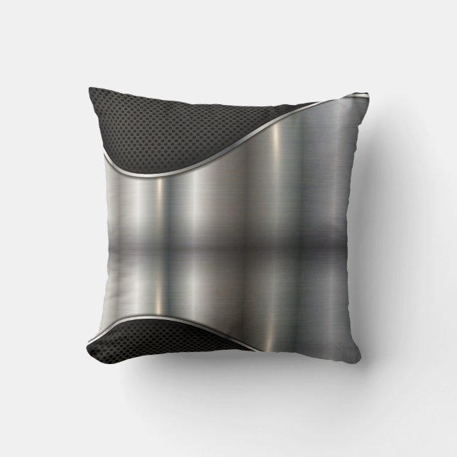 Black, Silver Design Cushion (Front)