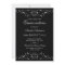 Black Silver Elegant Quinceanera Invitation