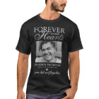 Black Silver Funeral Photo Memorial T-Shirt