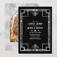 Black & Silver Gatsby Art Deco Couples Shower