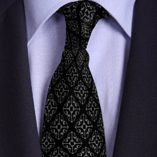 Black & Silver Justice Scales Attorney Tie