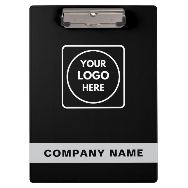 Black Silver Logo Template clipboard (Front)