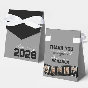Black & Silver Photo Collage Filmstrip Favour Box