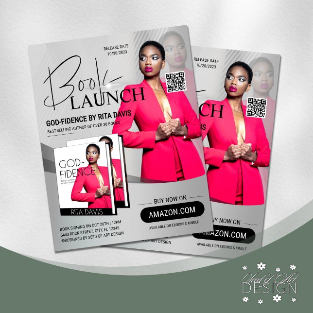 Black & Silver Professional Book Launch Release Ad Flyer (Creator Uploaded)