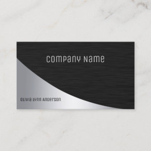 Black Silver Professional Business Card
