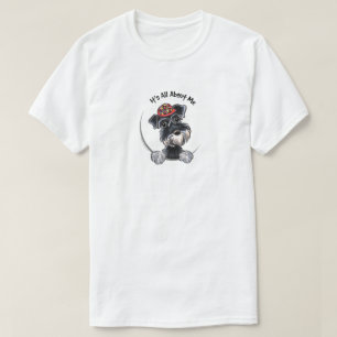 Black Silver Schnauzer Its All About Me T-Shirt