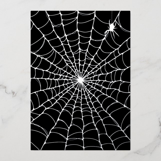 Black Silver Spider Web Halloween (Front)
