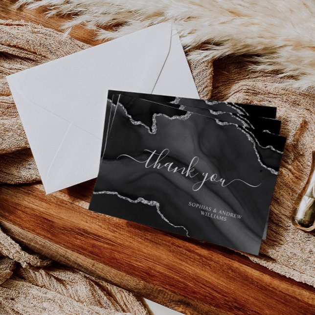 Black & Silver Thank You Card (Creator Uploaded)
