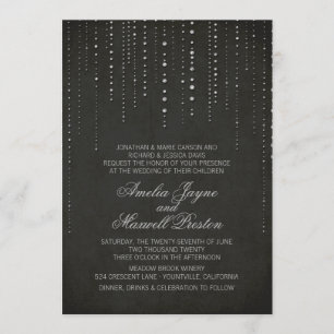 Black & Silver Wedding Invitation