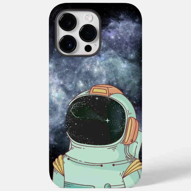 Black Simple Astronaut  Case-Mate iPhone Case (Back)