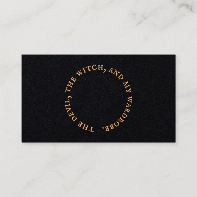 Black, Simple Business Card (Front)