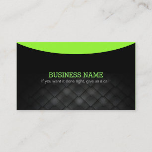 Black Simple Business Cards with Slogans