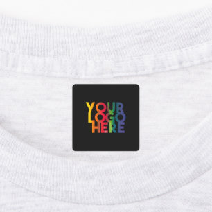 Black Simple Business Logo Fabric Clothing Labels