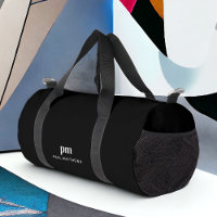 Black Simple Minimal Monogram and Name