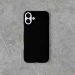 Black Simple Minimalist iPhone 16 Plus Case<br><div class="desc">Simple solid black.</div>