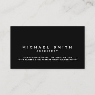 Black Simple Plain Standard Modern Business Card
