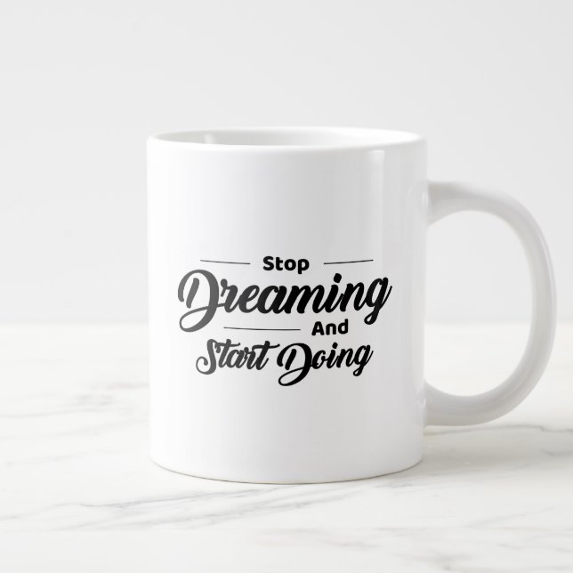 Black Simple Quotes Speciality Mug (Right)