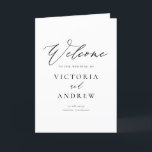 Black Simple Script Formal Wedding Program<br><div class="desc">Make your wedding ceremony even more memorable with our customisable wedding program booklet, featuring simple typography and elegant calligraphy. Designed to showcase the details of your special day, this booklet can be personalised with your ceremony schedule, wedding party, and other important information. The clean, modern typography paired with the timeless...</div>