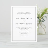 Black Simple Typography Formal Wedding