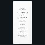 Black Simple Typography Formal Wedding Program<br><div class="desc">Add a personal touch to your wedding with our customisable wedding programs, featuring simple typography and elegant calligraphy. These programs are perfect for sharing your ceremony details, from the schedule to your wedding party, all while keeping things stylish and easy to read. The mix of modern typography and graceful calligraphy...</div>