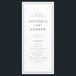 Black Simple Typography Formal Wedding Program<br><div class="desc">Add a personal touch to your wedding with our customisable wedding programs, featuring simple typography and elegant calligraphy. These programs are perfect for sharing your ceremony details, from the schedule to your wedding party, all while keeping things stylish and easy to read. The mix of modern typography and graceful calligraphy...</div>