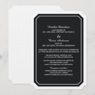 Black Simply Elegant Wedding Invite